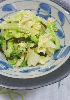猿も作れる簡単 キャベツの塩昆布ナムル-レシピのメイン写真
