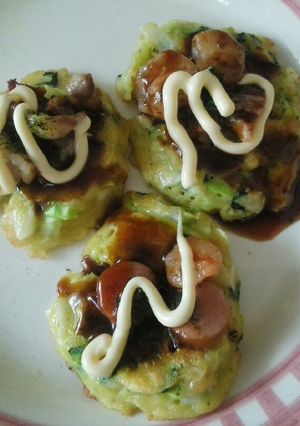 野菜たっぷりほうれん草入りお好み焼き-レシピのメイン写真