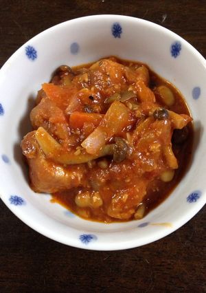 塩麹につけた鶏胸肉のトマト煮込み-レシピのメイン写真