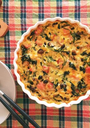 ほうれん草としめじのスパニッシュオムレツ-レシピのメイン写真
