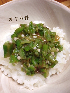 夏バテ防止!オクラ丼!-レシピのメイン写真