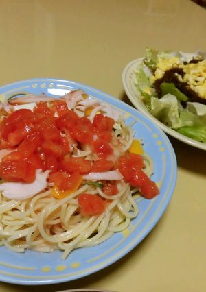 塩トマトソースで冷静パスタ-レシピのメイン写真