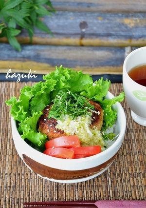 ねぎ塩レモンだれでハンバーグ丼-レシピのメイン写真