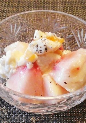 塩レモンde桃モッツァレラ-レシピのメイン写真