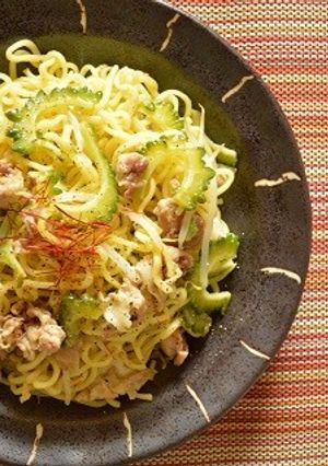 簡単！ランチに「ゴーヤと豚肉の塩焼きそば-レシピのメイン写真