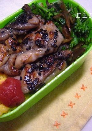 おべんとレシピ**胡麻塩鶏弁当-レシピのメイン写真