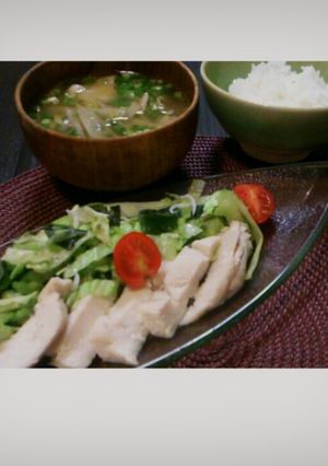 改良！レンジで簡単♪蒸し鶏-レシピのメイン写真