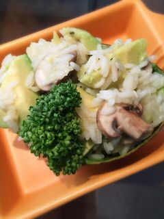 旦那レシピ㉘アボカドときのこのリゾット-レシピのメイン写真