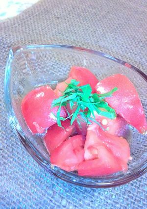 トマトとポン酢簡単和え物♥-レシピのメイン写真