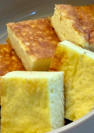 離乳食☆豆腐と蒸しパンミックスで卵焼き-レシピのメイン写真