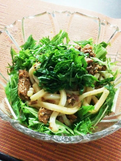 さんまの蒲焼き缶で簡単♪冷やしうどん-レシピのメイン写真