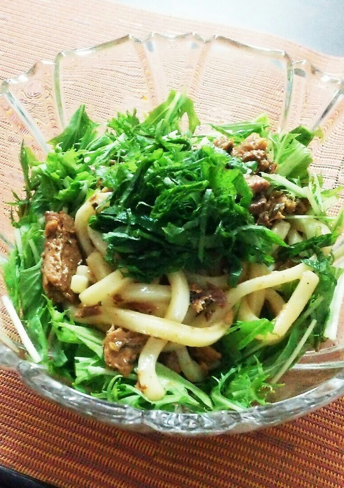 さんまの蒲焼き缶で簡単♪冷やしうどん-レシピのメイン写真