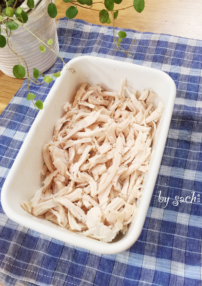 【作り置き】蒸し茹で鶏むね肉-レシピのメイン写真