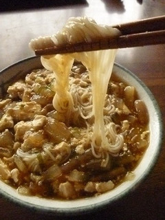 ナスと豆腐のあんかけそうめん-レシピのメイン写真