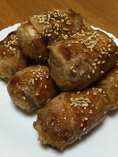 焼肉のたれで簡単!肉巻きおにぎり-レシピのメイン写真