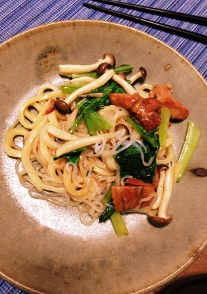 夜食や遅い日の焼うどん-レシピのメイン写真