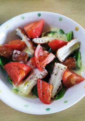 レンジで簡単　夏野菜と竹輪のチーズ焼き-レシピのメイン写真