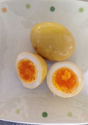カレー味の煮卵・お弁当のゆで卵苦手な子に-レシピのメイン写真