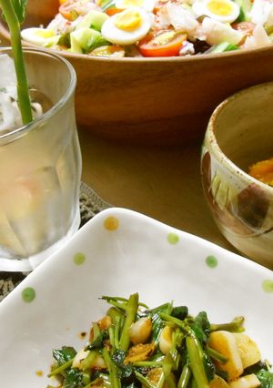 空芯菜とにんにくの食べラー炒め-レシピのメイン写真