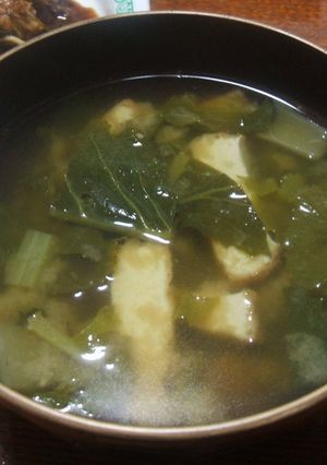 厚揚げと小松菜の中華風味噌汁-レシピのメイン写真