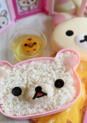 山芋でトロロックマ ｺﾘﾗｯｸﾏキャラ弁-レシピのメイン写真