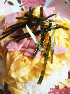 ハムと卵のなんちゃってちらし寿司♪-レシピのメイン写真