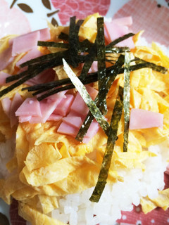 ハムと卵のなんちゃってちらし寿司♪-レシピのメイン写真