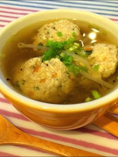 *梅しそ豆腐団子の満腹ヘルシースープ*-レシピのメイン写真