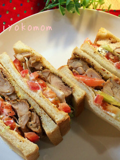 照り焼きチキンサンド-レシピのメイン写真