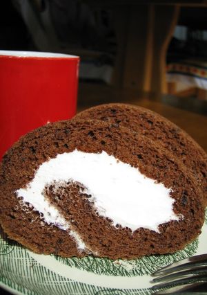 ココアロールケーキ-レシピのメイン写真