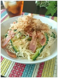 ランチに★甘味噌ゴーヤそうめんチャンプル-レシピのメイン写真