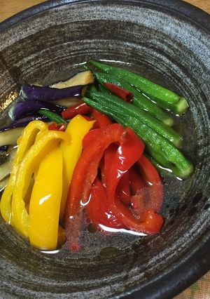 ✿野菜の揚げびたし~白だしで✿-レシピのメイン写真