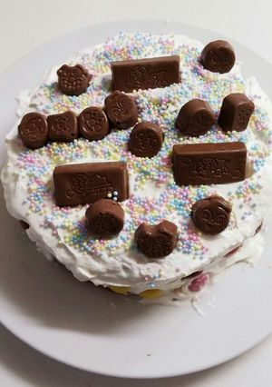 イチゴがないから…チョコで誕生日ケーキ-レシピのメイン写真