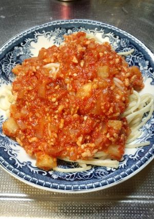 ミニトマトと茄子DEミートソース-レシピのメイン写真