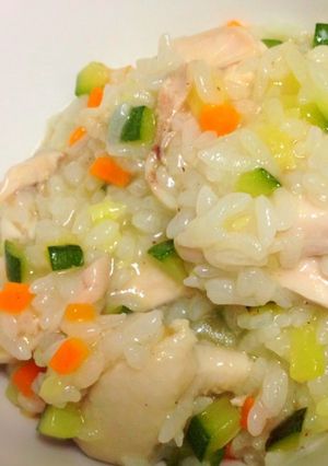 野菜たっぷり！鶏肉のお粥-レシピのメイン写真