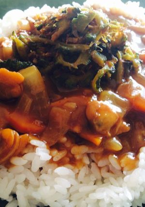 むきアサリのさっぱりカレー♡ゴーヤのっけ-レシピのメイン写真