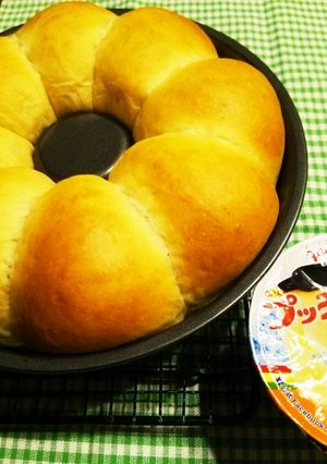 HB☆生地！プッチンプリンちぎりパン♪-レシピのメイン写真