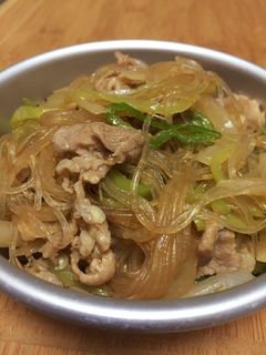 豚肉と野菜で春雨炒め-レシピのメイン写真