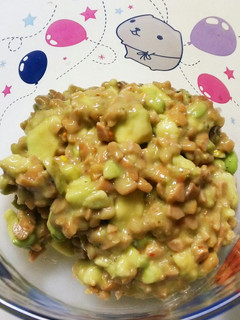 簡単☆5分!野菜ふりかけでアボカド納豆!-レシピのメイン写真