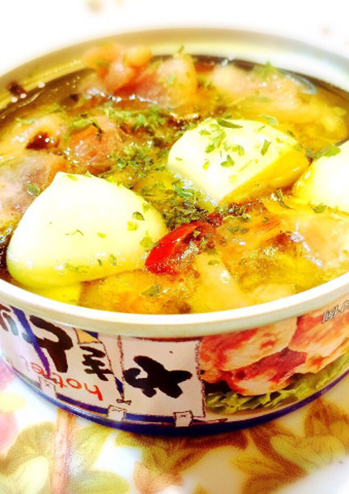 焼き鳥缶をそのまま☆簡単絶品アヒージョ☆-レシピのメイン写真