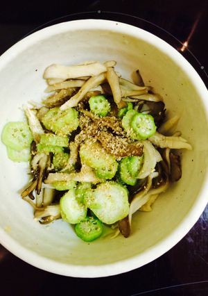 レンジで簡単◎舞茸とおくらのポン酢和え-レシピのメイン写真
