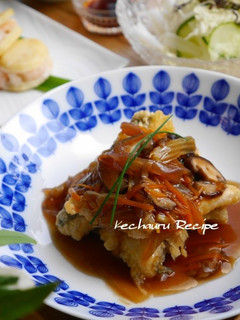 白身魚の衣揚げ 野菜たっぷりあんかけ-レシピのメイン写真