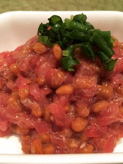 さくっと簡単!納豆カツオユッケ-レシピのメイン写真