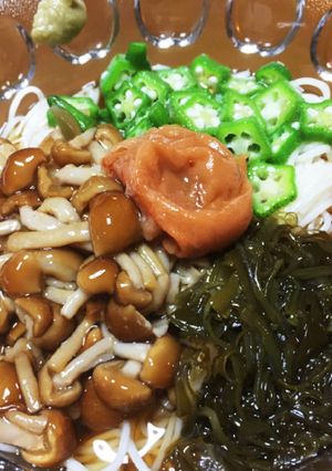 ネバネバ梅そうめん-レシピのメイン写真