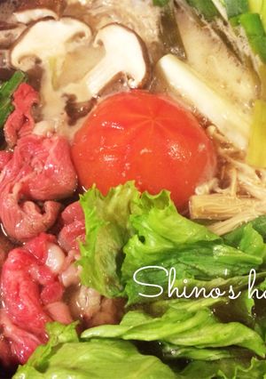 さっぱり⭐️トマぽん牛鍋-レシピのメイン写真