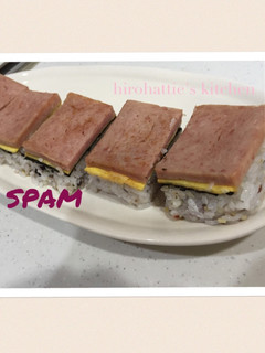 ♫押し寿司風で綺麗に☆スパムむすび♫-レシピのメイン写真