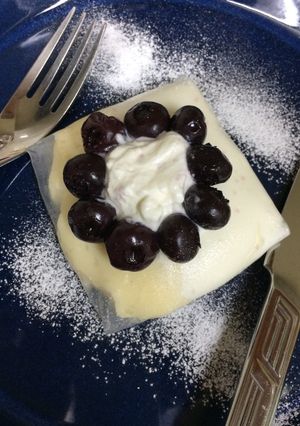 簡単おやつ☆白いブルーベリークレープ⁈-レシピのメイン写真