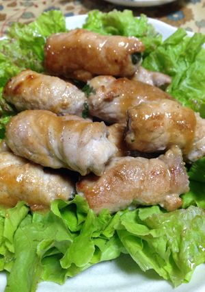 大葉味噌の肉巻♪-レシピのメイン写真