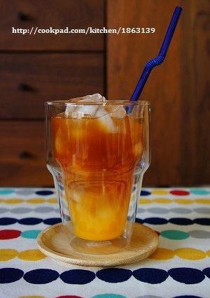 おうちcafe♪二層アイスオレンジティー-レシピのメイン写真