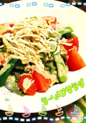 鶏胸肉で ラーメンサラダ☆-レシピのメイン写真